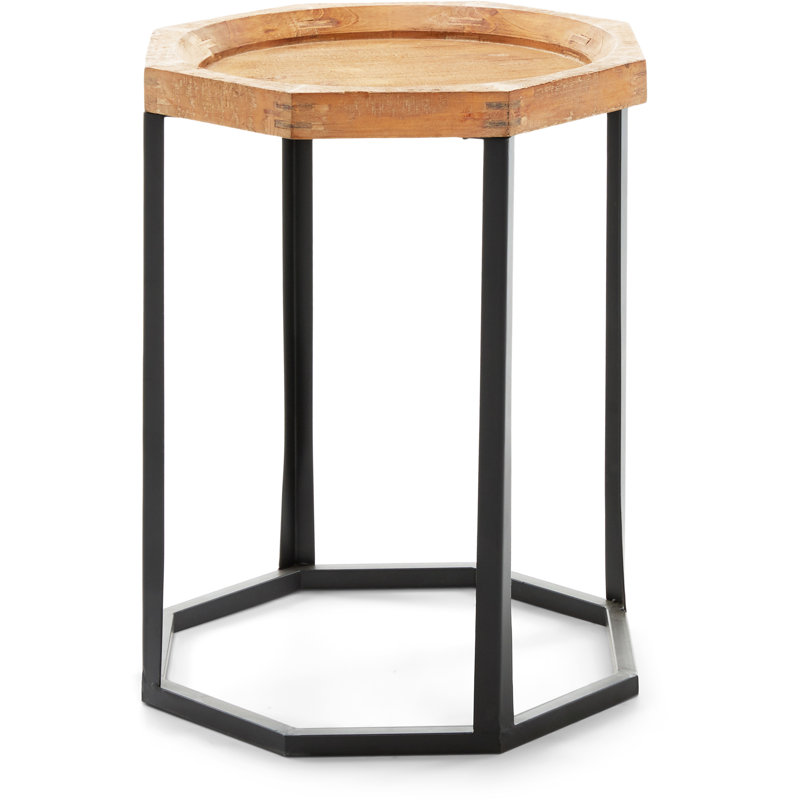 Finch Grayson Wood and Metal Side Table & Reviews | Wayfair
